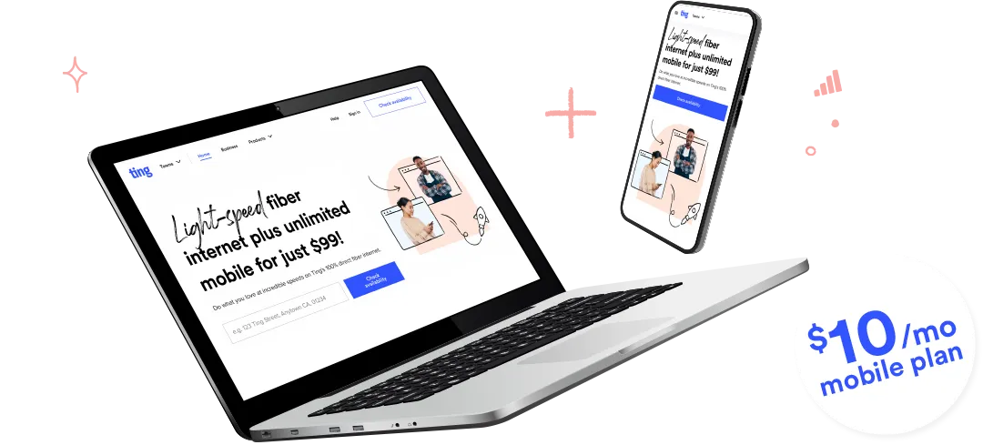 Get $10 a month mobile plan with Ting Internet